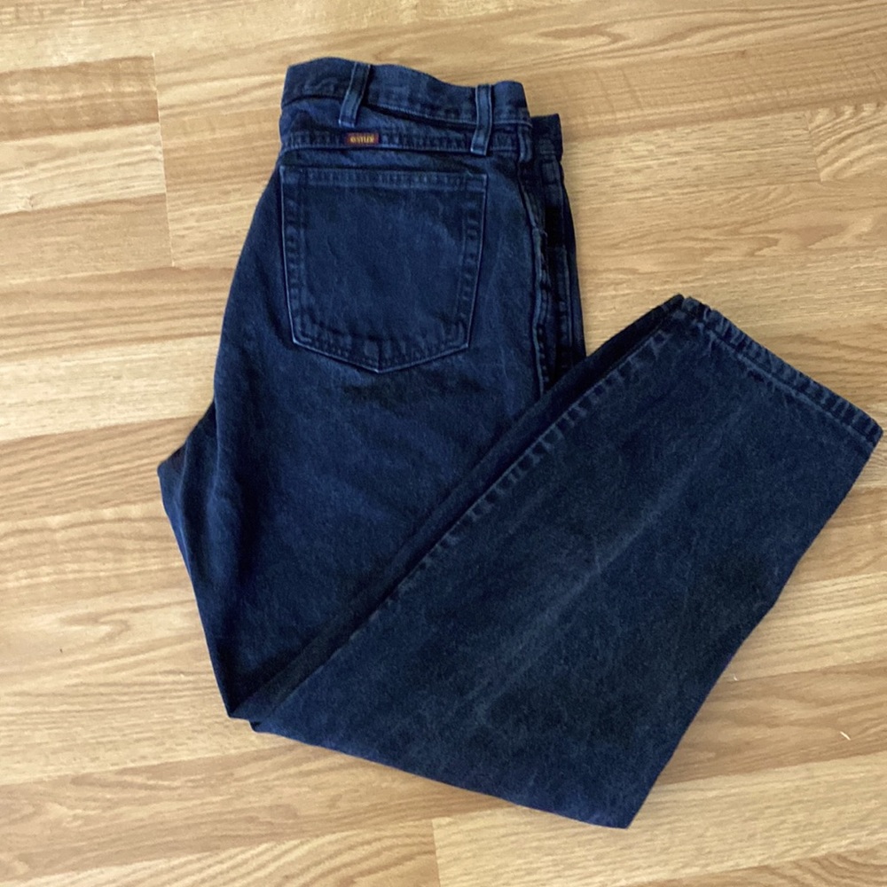 38x29 rustler black jeans